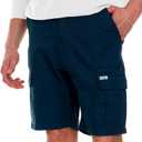 Wrangler Cargo Shorts for Men Big and Tall - Stretch Twill Casual Shorts (1X, Navy)