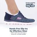 Skechers Women's Summits Hands-Free Slip-Ins – Memory Foam Insole, Heel Pillow, Vegan Materials Sneaker, Navy Purple, 13