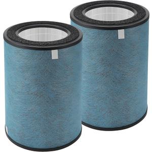 2 Pack HP301 HP302 HP305 Replacement Filter Compatible with Shark HP301,HP302 Air Purifier MAX,HP201 HP202 and HC501 HC502 Air Purifier MAX,Part #:HE3FKPET
