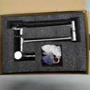 Pot Filler Faucet with Knob Switch, Wall Mount Over Stove Folding Faucet, Single Hole Stainless Steel Kitchen Pot Faucets, Brushed Stainless