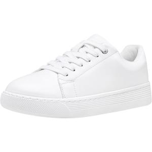 Vepose Women's 8012 Lace Up Classic Fashion Sneakers Comfortable Cute Shoes (White)