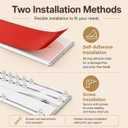 No Drill Double Curtain Track 10', Peel and Stick Ceiling Mount Rail for Renter/Apartment/RV, White Self-Adhesive Double Track with Roller (10 feet)