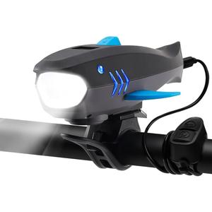 Bike Horn with Light, 120dB Electric Bicycle Bell & 400LM Rechargeable Headlight, IPX4 Waterproof Kids Bike Accessories for Boys/Girls, Scooters