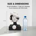 Abstract Face Sculpture Decor, Black and White Minimalist Art Bust Statue, Modern Sculptures Decorations for Home Living Room Table Office Desk, Unique Gift for Art Lovers (Black and White Statue - B)