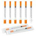 1ml Syringe 31G 5/16" (8mm), U-100 Lab Supplies, Individually Wrapped Pack of 100