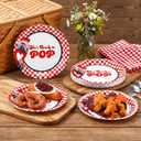 30 Pcs She's Ready to Pop Baby Shower Plates Decoration Disposable Paper Plates 9 Inch Baby Shower Soda Themed Party Favor Soda Bottle Trays for Gender Reveal Girls Birthday Party Decoration
