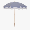 HERA'S PALACE 7ft Heavy Duty Beach Umbrella with Sand Anchor, Fringe Umbrella for Sand, UV 50+, Patio Umbrella with Tilt Pole for Garden Pool Backyard