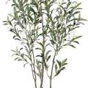 LOMANTO Artificial Olive Trees, 6 ft Tall Fake Olive Trees for Indoor, Faux Olive Silk Tree, Large Olive Plants with White Planter for Home Decor and Housewarming Gift, 1 Pack