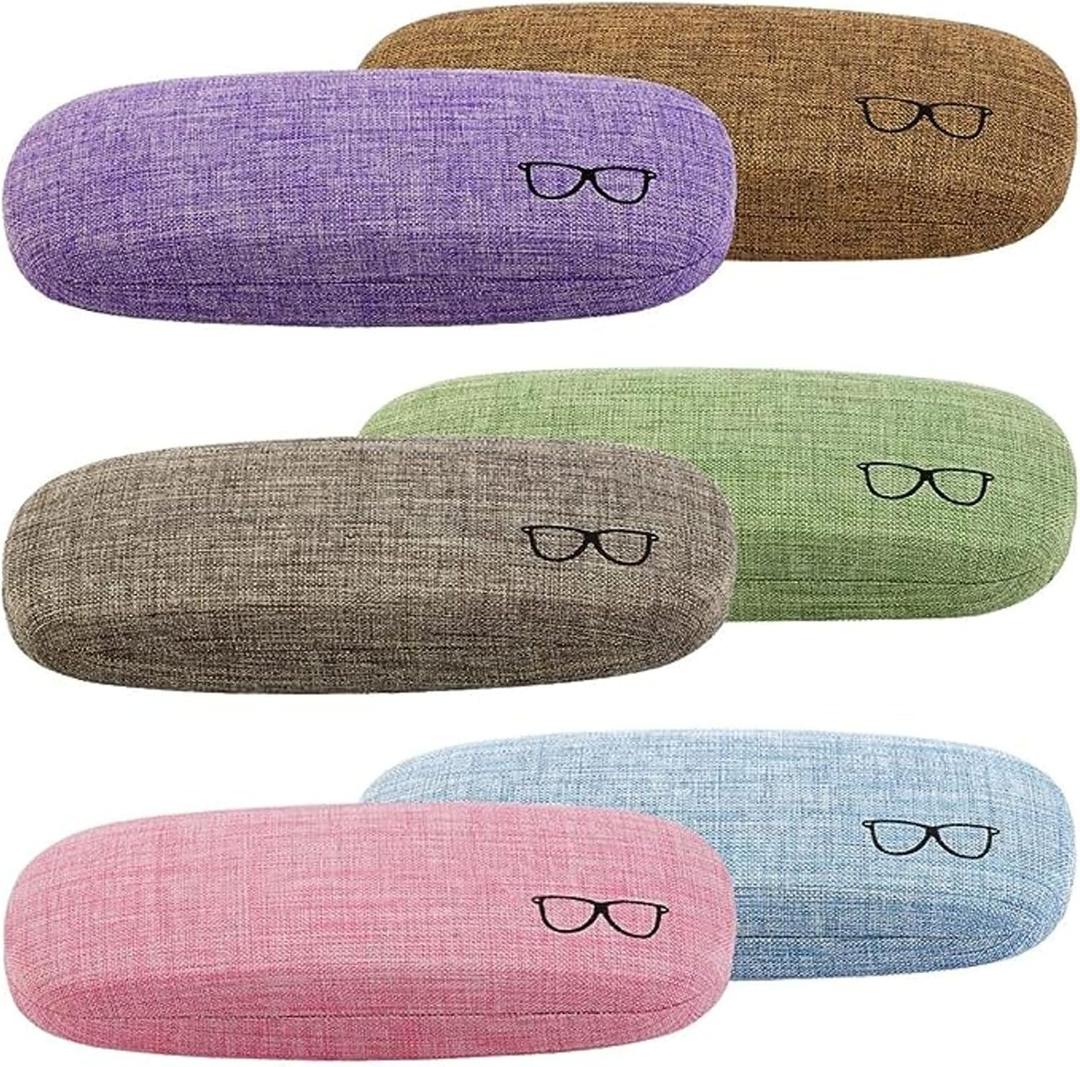ZONLY Eyeglasses Case,(6 Piece) Unisex Hard Shell Eyeglasses Cases Protective Case For Glasse