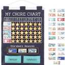 The Peanutshell Learning Calendar Wall Chart - Homeschool Supplies, Interactive Pocket Chart for Toddlers & Kids - Preschool Learning Activity Board, Circle Time Board for Classroom - My First Chore