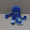 LEGEND SANDY Tough Dog Toys, Stuffed Chew Large Dog Toys to Keep Them Busy, Interactive Squeaky Tug of War Doggie Toy, Crinkle Blue Octopus