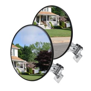 2 PCS 30" Convex Traffic Mirror, Curved Safety Traffic Road Driveway Mirror for Outdoor and Indoor, Driveway Security Mirrors for Garage, Retail Stores, Warehouses