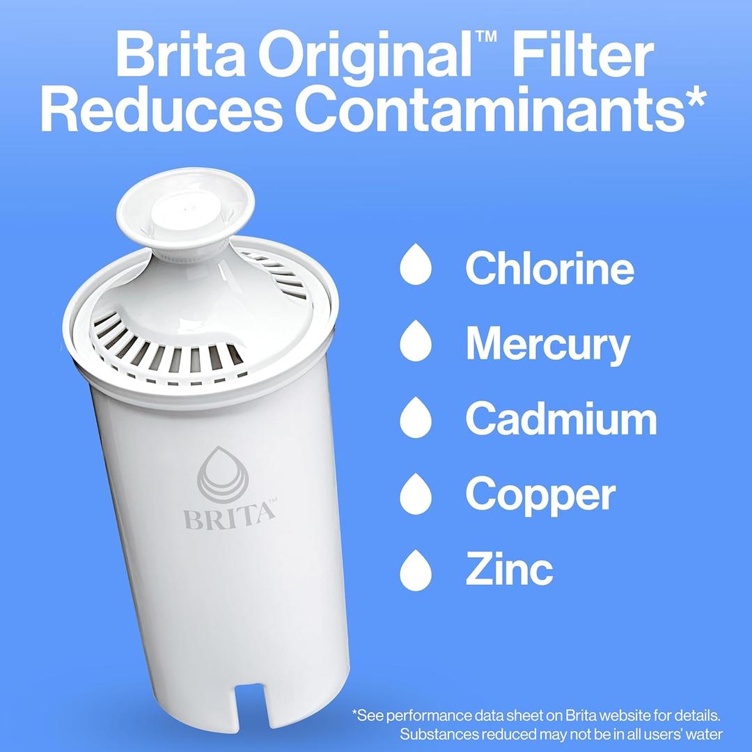 Brita 35557 Replacement Filters for Pitchers and Dispensers, 6 Count