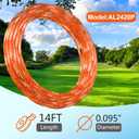 9 Pack 0.095"AL2420P Pre-Cut Replacement Twisted Timmer Line Compatible with EGO 56-Volt 15"String Trimmers & Multi-Head String Trimmer Attachment,126 FT Weed Eater String line for EGO Trimmers String