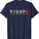 The Windy City A Chicago Sporting Team Fan A Fun Chicagoan T-Shirt 3 XL Dark Blue