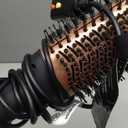 slopehill Mini Travel Dual Voltage Hair Dryer Brush,1000 Watts Hot Air Brush with European Plug, Ionic Hair Dryer and Styler for Women, Oval Barrel 2 Heat & 2 Speed Settings for International Travel (Black)