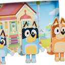 Bluey Wooden Character Figures  4 Colorful Wooden Figures  FSC Certified for Children 3 Years and Up