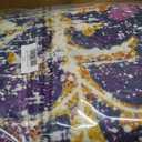 9x12 Area Rugs for Living Room Vintage Purple | Non Slip Machine Washable Rugs, Low Pile Lightweight Large Rug for Bedroom, Dining Room, Home Office