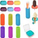 Silicone Popsicle Holder and Sleeves, Reusable Ice Pop Sleeves for Toddlers, No mess Ice Cream Holder for Summer and Birthday Party, Adjustable Clips, Dishwasher Safety, 12pcs, 3-in-1 (6PCS)