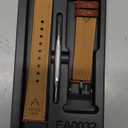 Fullmosa Watch Bands, 20mm Quick Release Leather Watch Band Strap - Burnished Leather Watch Band Vintage Wristband (Dark Brown+Smoky grey hardware)