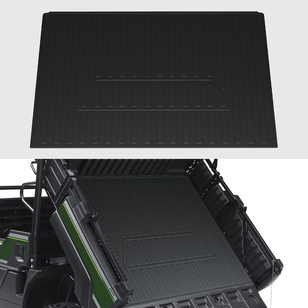 A & UTV PRO Cargo Bed Mats Liner for Kawasaki Mule PRO-FX/FXR/FXT 2015-2023, Rubber Rear Back Cargo Liner All Weather TPE Protection for Mule PRO-FXR 1000 LE 2024 Accessories, 1PC