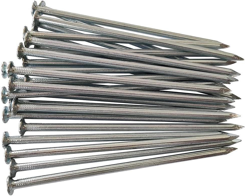 Metal Nails; 6-Inch 144 Pcs Landscape Anchoring Spikes for Paver Edging, Weed Barriers, Turf, House Construction, Carpentry Nail, Tent, Anchoring Stakes (144-6in)
