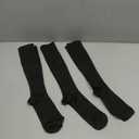 Iseasoo Copper Compression Socks (15-20 mmHg) for Men & Women - Running, Hiking, Cycling, Travel - Improves Circulation (Small-Medium, A01- Black)