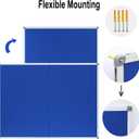 DEVELOP 48x36 Inch Large Blue Felt Bulletin Board, Wall Mounted Pin Memo Notice Cork Board with Silver Aluminium Frame for Office, Home, and Classroom, Includes 10 Push Pins