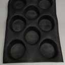 Dioycli Silicone Hamburger Bun Pan, Perforated Mesh Burger Bun Molds, 8 Cavities, Black