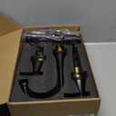 Bathroom Faucets for Sink 3 Hole, Hurran Oil Rubbed Bronze Bathroom Sink Faucet with Pop-up Drain and Supply Lines, Stainless Steel Lead-Free Widespread Faucet for Vanity RV, 2 Pack