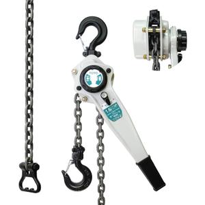 TOYO Lever Chain Hoist 3500Lbs 10ft,Chain Come Along 1.6T 10Ft Ratchet Chain Puller Hoist Alloy Steel G80 Chain 2 Heavy Duty Hooks for Building Warehouse Automotive Garages Machinery (3500LB 10FT)