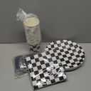 100 Pcs Racing Checkered Party Supplies Set, Serves 25 – Disposable Black and White Checkerboard Paper Plates, Napkins, and Forks, Race Car Themed Tableware for Birthday, and Racing Table Decorations