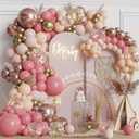 Blush Pink Metallic Gold Confetti Balloon Arch Kit 144 Pcs, 144 Count