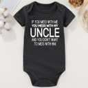 i love my uncle baby clothes newborn Outfits uncles announcement Girl Boy Funny Bodysuits (9-12 Months)