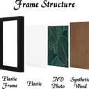 Black Picture Frame Set of 3, 24x24 Picture Frame for Square Photo Poster Canvas Certificate Document Display Horizontally or Vertically High Transparent Wall Gallery(Size 24 x 24 inches)