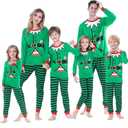 Benaive Matching Family Christmas Pajamas Set Boys Girls Holiday Pjs for Women Men Sleepwear
