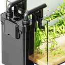 AQUASMITH Hang on Back Aquarium Filter,UltraQuiet Small Canister Filter, 4 Stage Filtration,Bottom AntiDry Burn Motor, ExtraLarge Filter Media Basket Suitable