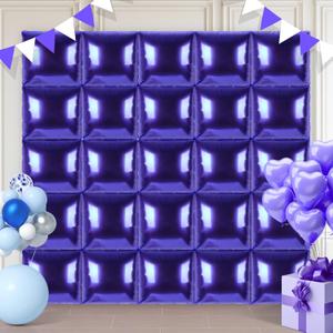 Square Balloon Wall 25 Pcs Double Sided Square Foil Balloons Wall Backdrop for Graduation Birthday Baby Shower Bridal Shower Party Arch Backdrop Decorations (Modena)