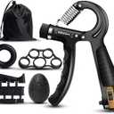 Hand Grip Strengthener Set with Piano Finger Exerciser, Silicone Trainer, Grip Ring, TPE Ball, 5 Pieces