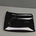 Set of 4 Wide Cotton Head Band Solid Boho Yoga Style Soft Hairbands - Black