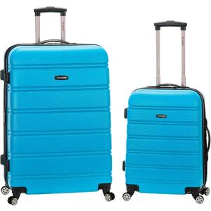 Rockland Melbourne Hardside Expandable Spinner Wheel Luggage, Turquoise, 2 Piece (20"/28")