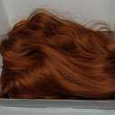 Copper Short Wavy Wig for Women Lace Hairline Bob Style Synthetic Heat Resistant - Natural Appearance for Everyday Hairstyle 14 Inch