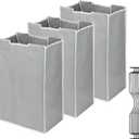 3 Bag Laundry Sorter Replacement Bags with 6 Handles, Jhua 3 Pack Large Hamper Cart Removable Replacement Bags, 600D Laundry Hamper Liner Laundry Storage Organizer, 14.9x9.0x21.7in