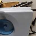 Bedside Commode - Rolling Shower Chair with Wheels - Portable Toilet for Elderly - Rear Locking Wheels 7-qt Commode Bucket Included, HDB-601A