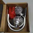 2 Pack Curtain Holdbacks, USFOOK Silver Decorative Window Drapery Tiebacks (2 Pack/1 Pair), Curtain Tie Back Hooks for Wall with Translucent Finials (3.95" L x 3.4" W)