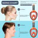 7 x KUNQUEST HD Full Face Snorkel Mask, Snorkeling Gear for Adults with 180 Anti-Fog HD View and Detachable Camera Mount, Anti-Leak Snorkel Mask Adult Youth (Small-Medium, Orange)