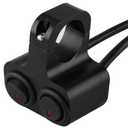 Motorcycle Handlebar Switch - CNC Aluminum Alloy Motorcycle Handlebar 1inch 25mm Headlight Spotlight Dual Switch Handlebar Double Control Button Switch
