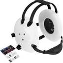 Wrestling Headgear, Youth Wrestling Head Gear with Chin Cup, Sorf Ear Guard for MMA, Jiu-Jitsu (for Users Age 10+) (White Headgear & Black Strap)