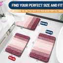 OLANLY Bathroom Rugs Mat 30x20, Extra Soft Absorbent Microfiber Bath Rugs, Rubber Backing, Quick Dry, Machine Washable Bath Mats for Bathroom Floor, Tub and Shower, Home Decor Accessories, Red