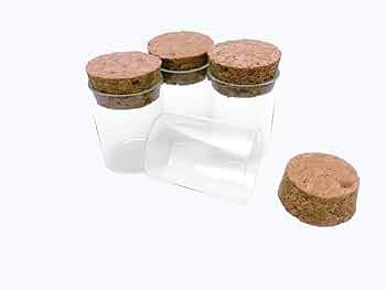 GLASS JARS WITH CORK LID 2ct (3 Pack)